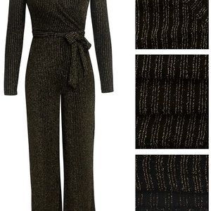 Sexy Gold and Black Jumpsuit